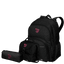 Kit  Mochila Grande 2 Compartimentos mais Lancheira 2 Compartimentos Abertura em U e Estojo Capricho Crush - Preto