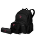 Kit  Mochila Grande 2 Compartimentos mais Lancheira 2 Compartimentos Abertura em U e Estojo Capricho Crush - Preto