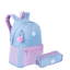 Kit  Mochila Grande e Estojo 2 Compartimentos Sestini Lover - Lilás