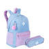 Kit  Mochila Grande e Estojo 2 Compartimentos Sestini Lover - Lilás