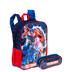 Kit  Mochila Grande e Estojo 2 Compartimentos Transformers M Optimus - Colorido