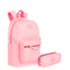Kit  Mochila Grande e Estojo 2 Compartimentos Sestini Trend - Rosa