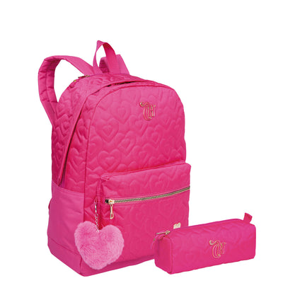 Kit Mochila Grande e Estojo Capricho Crush - Rosa