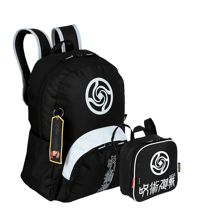 Kit  Mochila Grande e Lancheira Pequena Jujutsu M Anime - Colorido