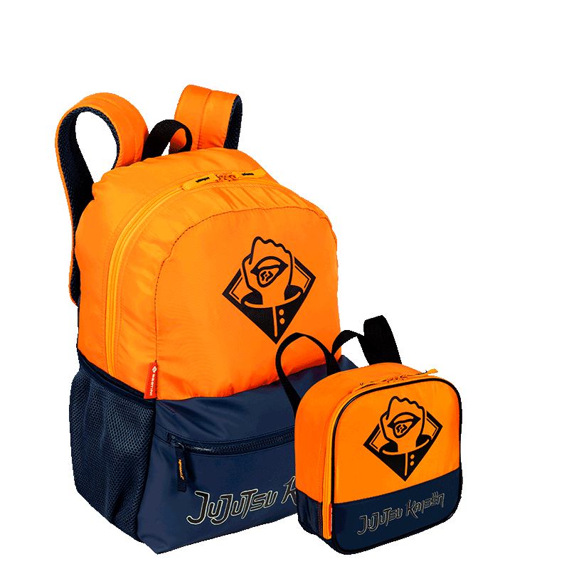 Kit  Mochila Grande e Lancheira Pequena Jujutsu M Plus Tokyo - Colorido