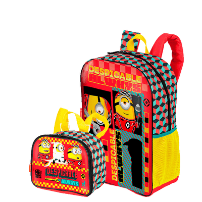 Kit  Mochila Grande e Lancheira Pequena Meu Malvado Favorito 4 M - Colorido