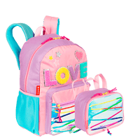 Kit  Mochila Grande e Lancheira Pequena X Colors Girls - Colorido