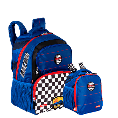 Kit  Mochila Grande e Lancheira Sestini Y Racing - Colorido