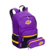 Kit Mochila Grande e Estojo 2 Compartimentos Colorido - Lakers