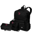 Kit  Mochila Grande mais Lancheira 2 Compartimentos Abertura em U e Estojo Box Especial Capricho Crush - Preto