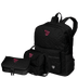 Kit  Mochila Grande mais Lancheira 2 Compartimentos Abertura em U e Estojo Box Especial Capricho Crush - Preto