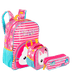Kit  Mochila Grande mais Lancheira Grande e Estojo 2 Compartimentos Gabby X Friendship - Colorido