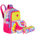 Kit  Mochila Grande mais Lancheira Grande e Estojo 2 Compartimentos Sestini X Good Vibes - Colorido
