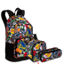 Kit  Mochila Grande mais Lancheira Grande e Estojo 2 Compartimentos Nba Begins - Preto