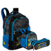 Kit  Mochila Grande mais Lancheira Grande e Estojo 2 Compartimentos Sestini X Grafitti - Colorido