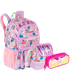 Kit  Mochila Grande mais Lancheira Grande e Estojo 2 Compartimentos Sestini Y Dreams - Colorido
