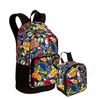 Kit  Mochila Grande e Lancheira Grande Nba Begins - Preto