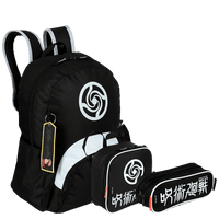Kit  Mochila Grande mais Lancheira Pequena e Estojo 2 Compartimentos Jujutsu M Anime - Colorido