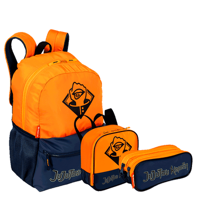 Kit  Mochila Grande mais Lancheira Pequena e Estojo 2 Compartimentos Jujutsu M Plus Tokyo - Colorido