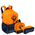 Kit  Mochila Grande mais Lancheira Pequena e Estojo 2 Compartimentos Jujutsu M Plus Tokyo - Colorido