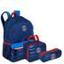 Kit  Mochila Grande mais Lancheira Pequena e Estojo 2 Compartimentos PSG M Plus Stripes - Colorido