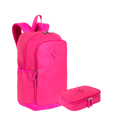 Kit  Mochila Grande Sestini Magic e Estojo Box Especial Sestini Hydroblock - Pink