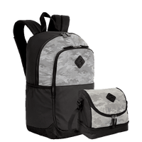 Kit  Mochila Grande Sestini Magic e Lancheira 2 Compartimentos - Preto e Cinza