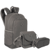 Kit  Mochila Grande Sestini Magic mais Lancheira 2 Compartimentos e Estojo 2 Compartimentos Sestini Hydroblock - Cinza