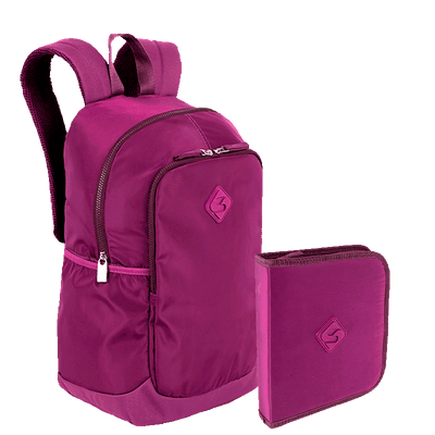 Kit  Mochila Grande Sestini Magic e Estojo Artistico - Roxo