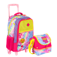 Kit  Mochilete Grande e Lancheira Grande Sestini X Good Vibes - Colorido