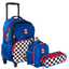 Kit  Mochilete Grande mais Lancheira Grande e Estojo 2 Compartimentos Sestini Y Racing - Colorido