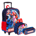 Kit  Mochilete Grande mais Lancheira Pequena e Estojo 2 Compartimentos Transformers M Optimus - Colorido
