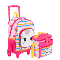 Kit  Mochilete Média e Lancheira Especial Sestini Kids X Cat 4 - Colorido