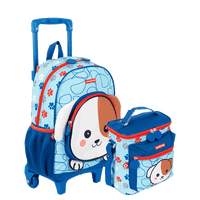 Kit  Mochilete Média e Lancheira Especial Sestini Kids X Dog 4 - Colorido