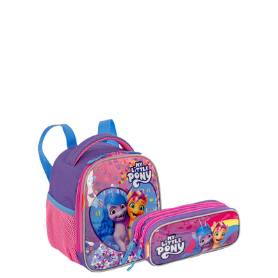 Kit Lancheira Especial e Estojo 2 Compartimentos My Little Pony M Heart -Colorido