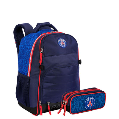 Kit Mochila Grande e Estojo 2 Compartimentos Psg Y Play - Colorido