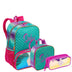 Kit Mochila Grande mais Lancheira Pequena e Estojo 2 Compartimentos Sestini X Mermaid 2 - Colorido