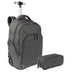 Kit  Mochila Carrinho 2 Compartimentos Sestini Rolling e Estojo 2 Compartimentos Sestini Hydroblock - Cinza