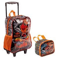 Kit Mochilete Grande e Lancheira Pequena Jurassic Battle - Colorido