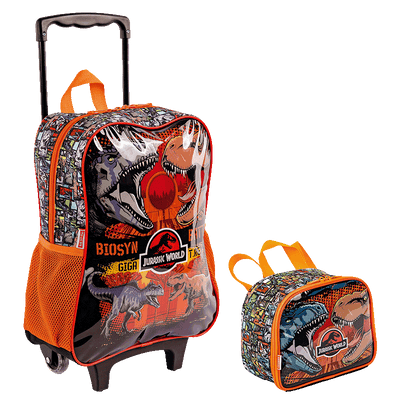 Kit Mochilete Grande e Lancheira Pequena Jurassic Battle - Colorido