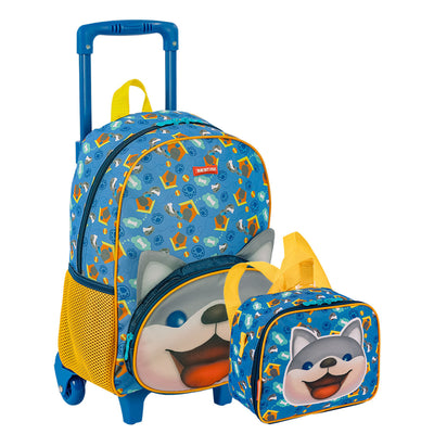 Kit Mochilete Média e Lancheira Pequena Sestini Kids X Dog 3 - Colorido