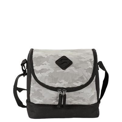 Lancheira 2 Compartimentos Sestini Lunch Tactical Snow - Preto e Cinza