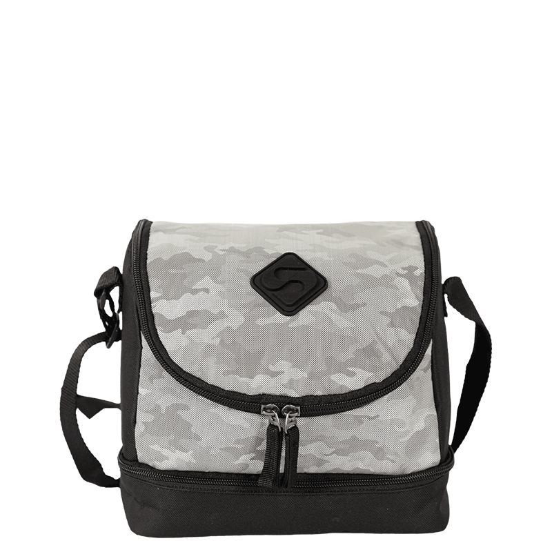 Lancheira 2 Compartimentos Sestini Lunch Tactical Snow - Preto e Cinza