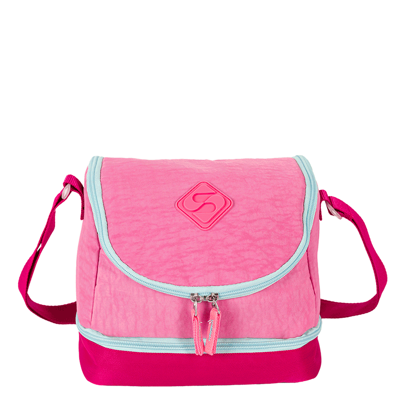 Lancheira 2 Compartimentos Sestini Lunch Crinkle 3 Double Rosa - Pink
