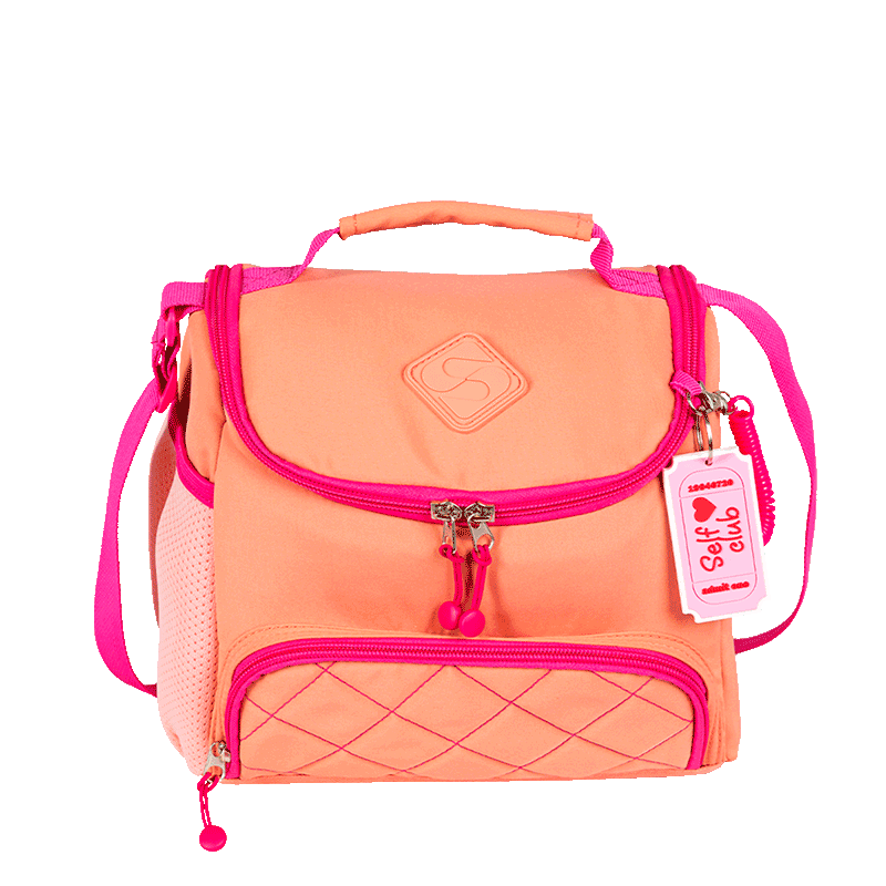 Lancheira com Bolso Frontal Sestini Lover Laranja - Pêssego