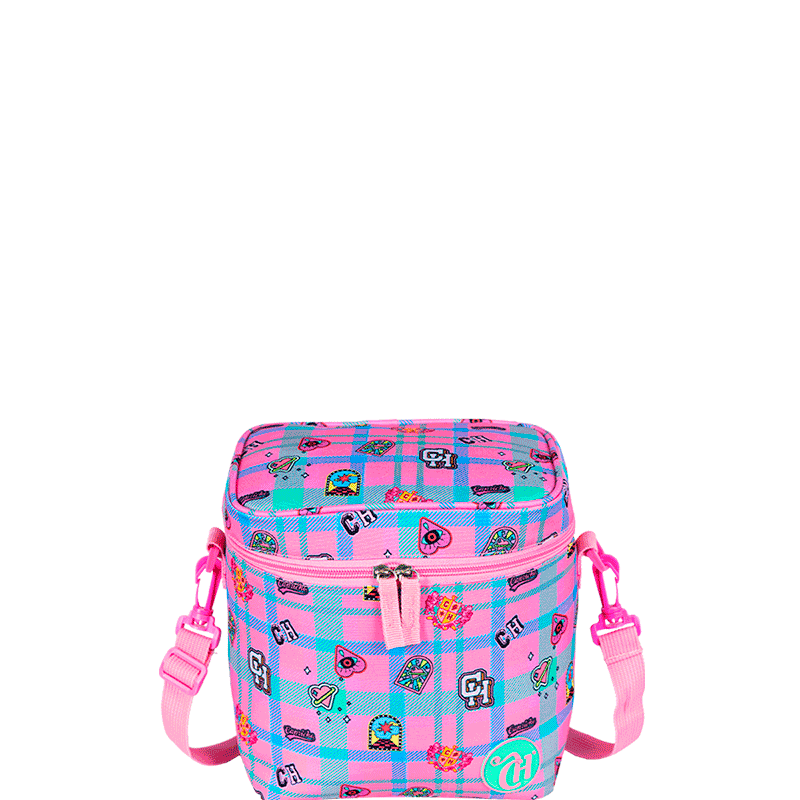 Lancheira Grande Capricho Student School - Rosa Claro