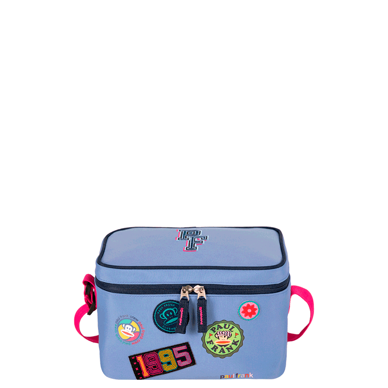 Lancheira Grande Paul Frank Casual Patches - Azul