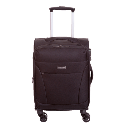 Mala de Viagem Bordo Sestini Ultralight Plus com Rodas duplas 360° e Zíper Expansível - Preto - Grande