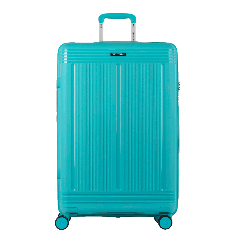 Mala de Viagem Grande com Rodas 360° PP Pulse - Azul Turquesa