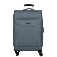 Mala de Viagem Grande Sestini Ultralight Plus com Rodas duplas 360°, Zíper Expansível e Cadeado TSA - Cinza